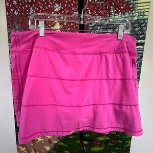 Lululemon Pink Pace Rival Skirt Size 14